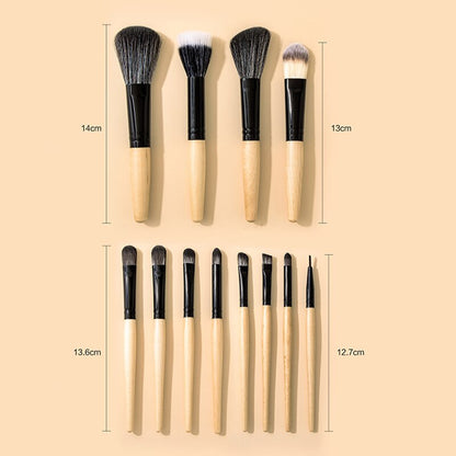 12 Pcs Soft Fluffy Hair Makeup Brushes
