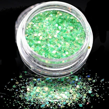 1box White Glitter Eyes Palette Monochrome
