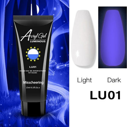 1pcs Glow Luminous Poly Nails Gel