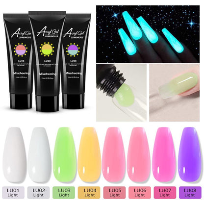 1pcs Glow Luminous Poly Nails Gel