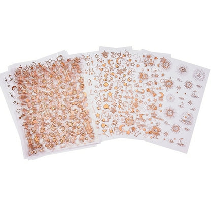 3d Heart Star Moon Flame Sun Nail Stickers