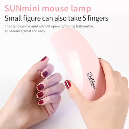 6W Mini Lamp UV LED Gel Polish Cured Pink White Nail