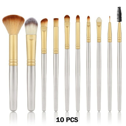 Champagne Makeup Brush Soft Fluffy Set
