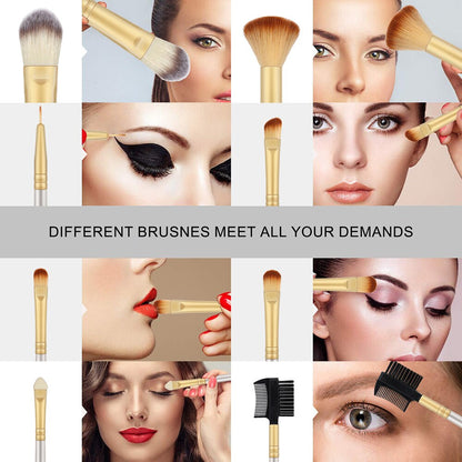 Champagne Makeup Brush Soft Fluffy Set