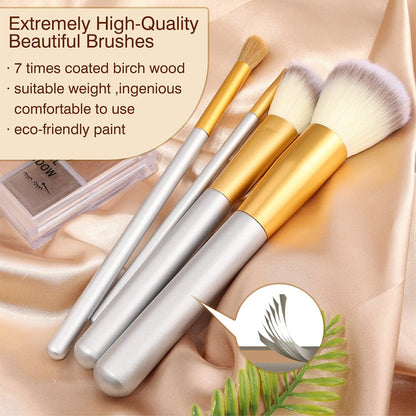 Champagne Makeup Brush Soft Fluffy Set