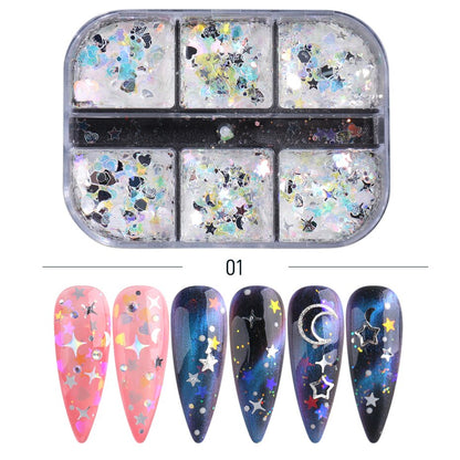 Red Princess Sequin Nails Spangles Holographic Glitter Powder