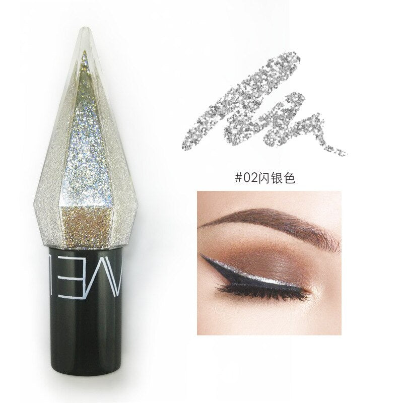 Diamond Glitter Liquid Eyeliner 5 Colors Waterproof  Cosmetic Makeup