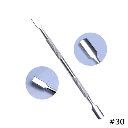 Stainless Steel Cuticle Pusher  Remover Art Cleaner Care Tool