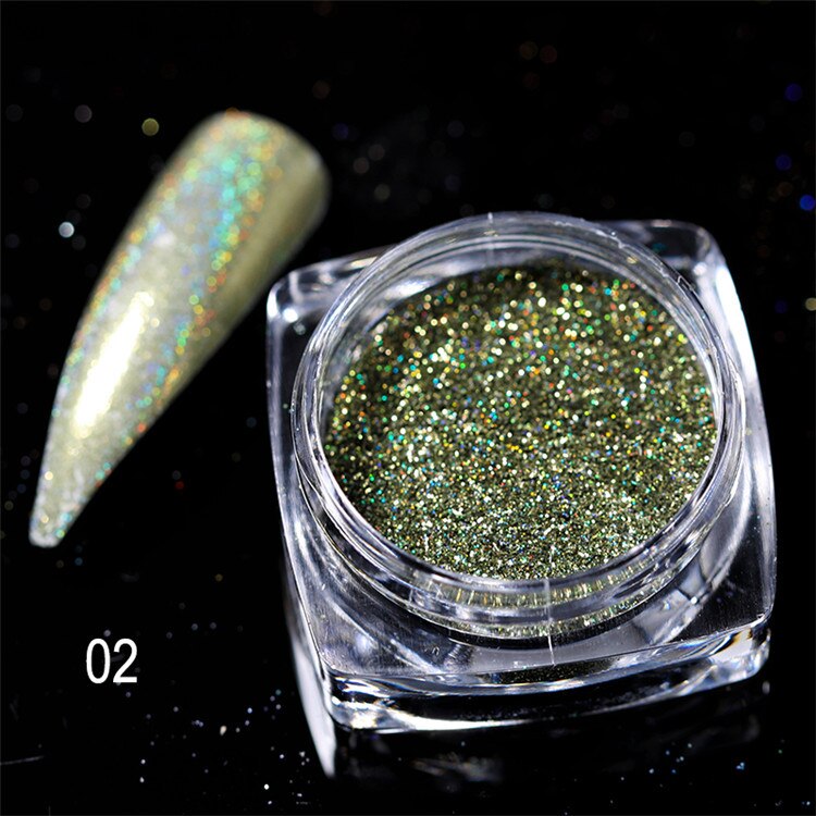 Laser Glitter Powder Sequins UV Gel Polish Flakes Nails