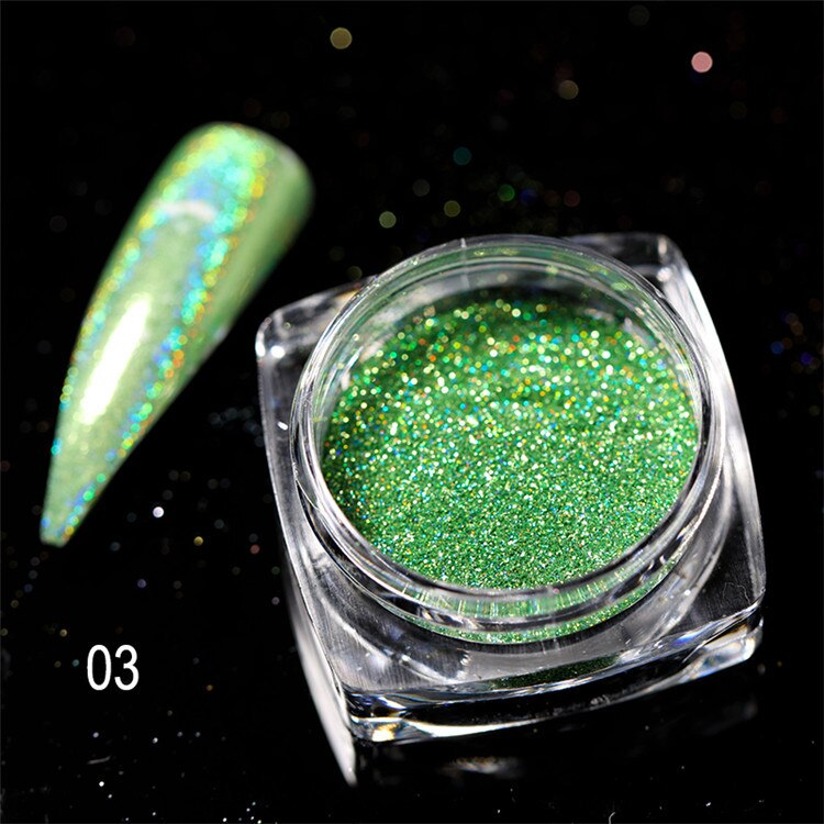 Laser Glitter Powder Sequins UV Gel Polish Flakes Nails