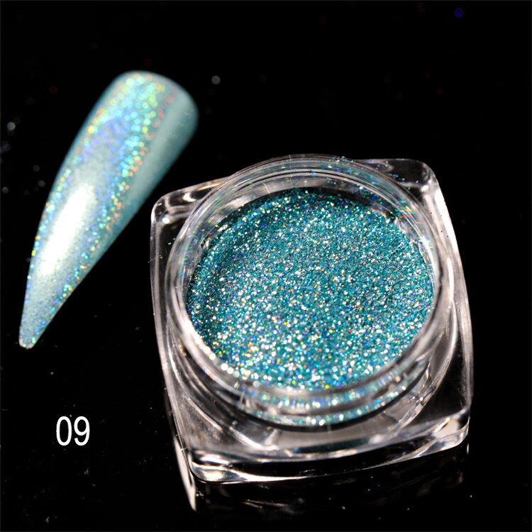 Laser Glitter Powder Sequins UV Gel Polish Flakes Nails