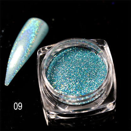 Laser Glitter Powder Sequins UV Gel Polish Flakes Nails