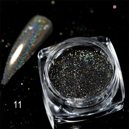 Laser Glitter Powder Sequins UV Gel Polish Flakes Nails