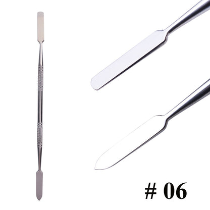 Stainless Steel Cuticle Pusher  Remover Art Cleaner Care Tool