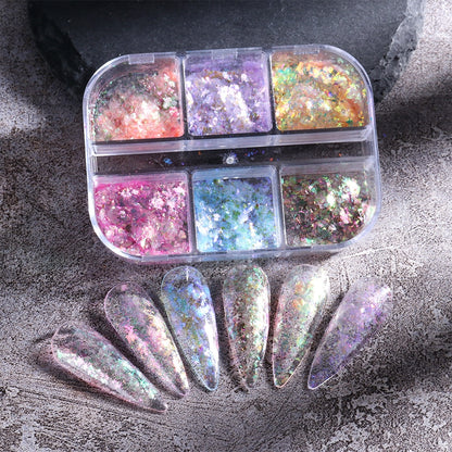 Red Princess Sequin Nails Spangles Holographic Glitter Powder