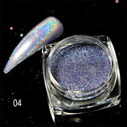 Laser Glitter Powder Sequins UV Gel Polish Flakes Nails