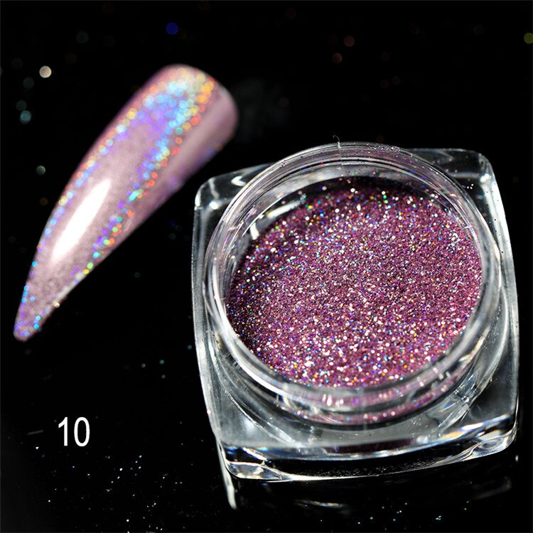 Laser Glitter Powder Sequins UV Gel Polish Flakes Nails