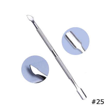 Stainless Steel Cuticle Pusher  Remover Art Cleaner Care Tool