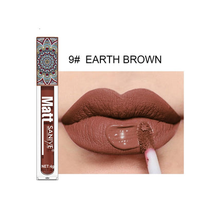 Gloss Brown Nude Velvet Liquid Lipstick