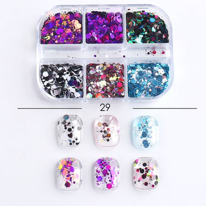 Red Princess Sequin Nails Spangles Holographic Glitter Powder