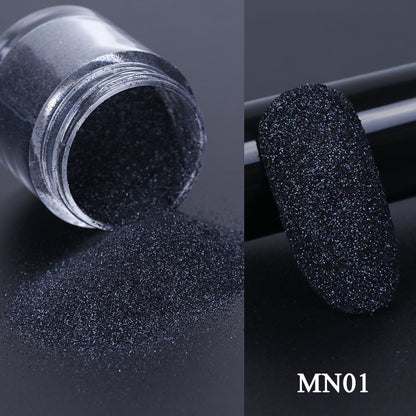 Shiny Glitter Sugar Sand Nails 3D Acrylic Flowers White