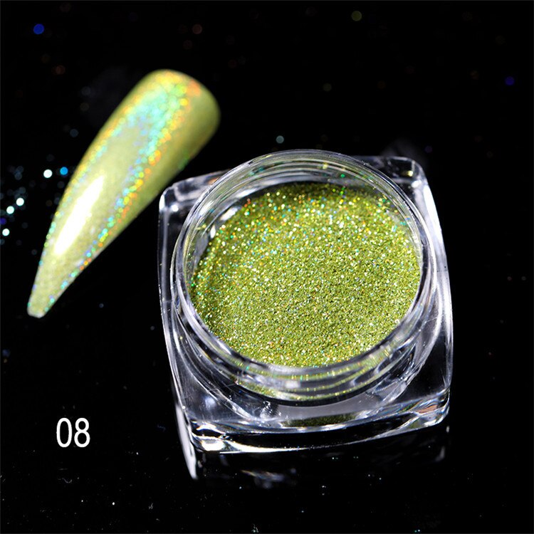 Laser Glitter Powder Sequins UV Gel Polish Flakes Nails