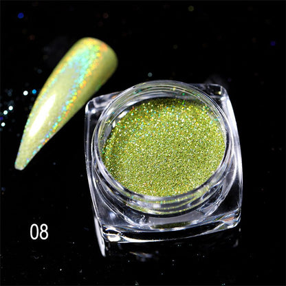 Laser Glitter Powder Sequins UV Gel Polish Flakes Nails