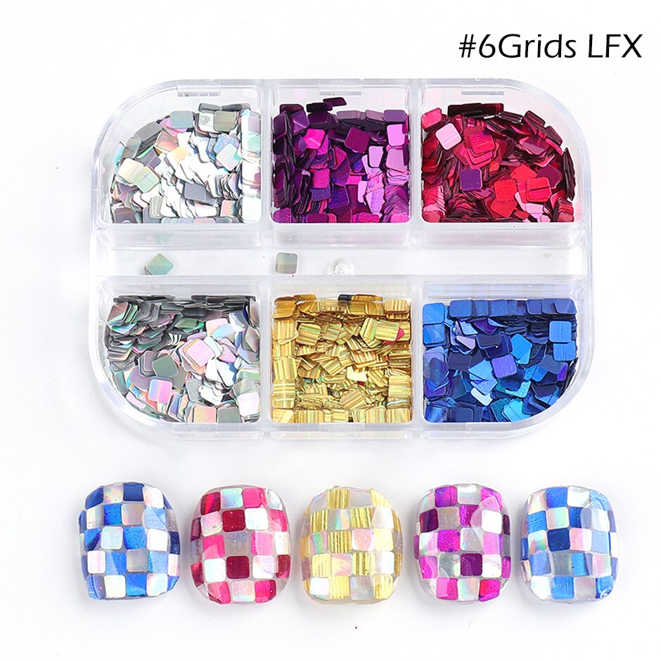Red Princess Sequin Nails Spangles Holographic Glitter Powder