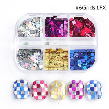 Red Princess Sequin Nails Spangles Holographic Glitter Powder