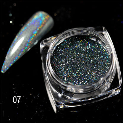 Laser Glitter Powder Sequins UV Gel Polish Flakes Nails