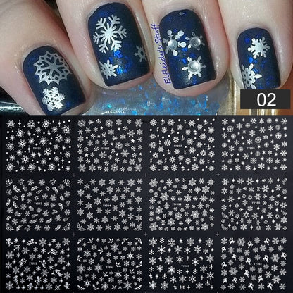 Winter Water Stickers Pink Cherry Blossoms Decals Flowers Nail