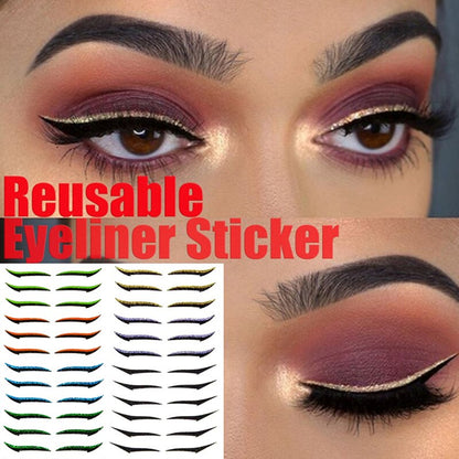 Reusable Shimmer Glitter Eyeliner Sticker