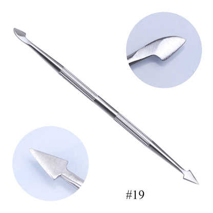 Stainless Steel Cuticle Pusher  Remover Art Cleaner Care Tool