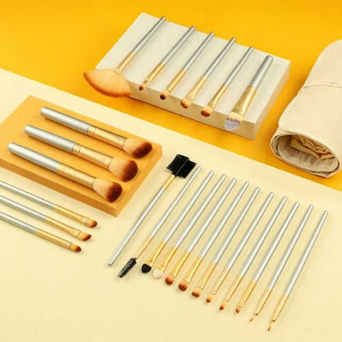 New Blue Soft Fluffy Makeup Brushes Set