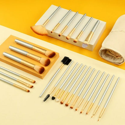 New Blue Soft Fluffy Makeup Brushes Set