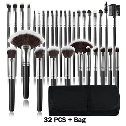 New Blue Soft Fluffy Makeup Brushes Set