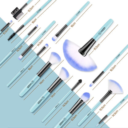 New Blue Soft Fluffy Makeup Brushes Set
