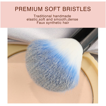 New Blue Soft Fluffy Makeup Brushes Set