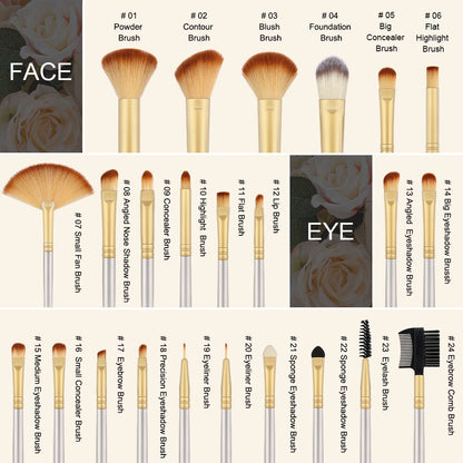 24pcs Makeup Brushes Set