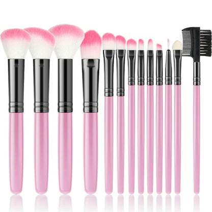 Pink 13Pcs Makeup Brush Set For Cosmetics