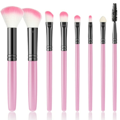 Pink Makeup Brushes Set