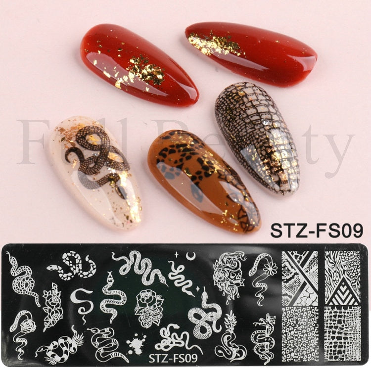 French Art Stamping Wave Flower Love Lace Stamp Nail