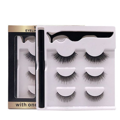 3 Pairs Fashion Magnetic False Eyelashes Waterproof Magnetic