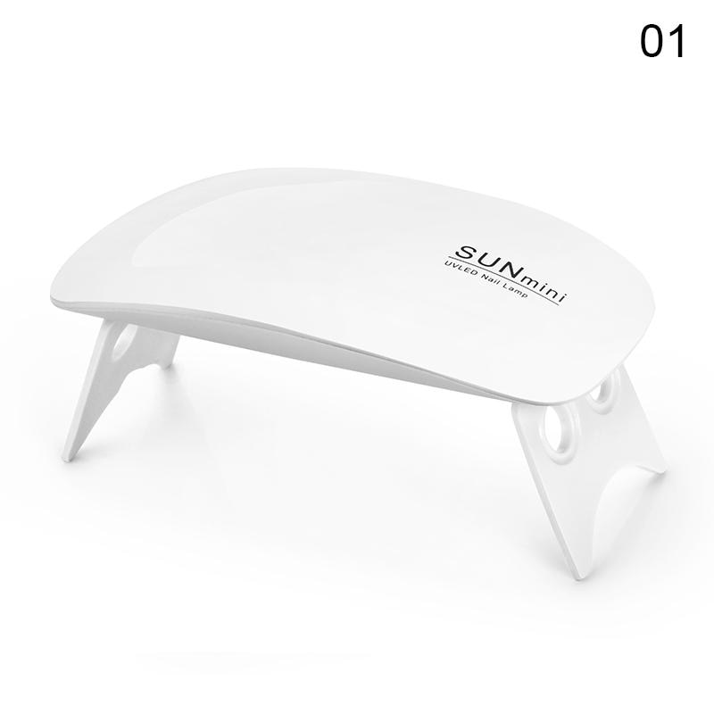 6W Mini Lamp UV LED Gel Polish Cured Pink White Nail