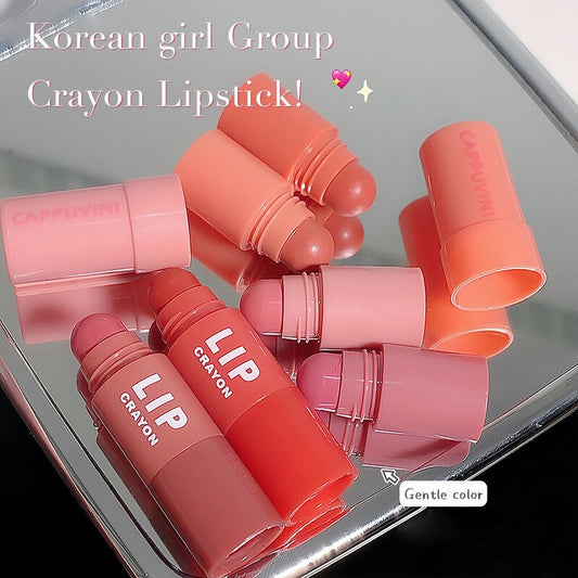 4pc/set Lipstick Korean Girl Group Crayon Lipstick Long