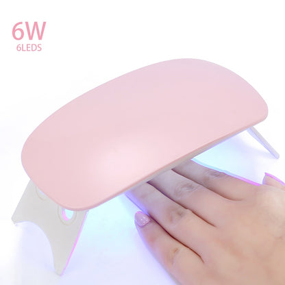 6W Mini Nail Dryer Machine Portable 6 LED UV Lamp