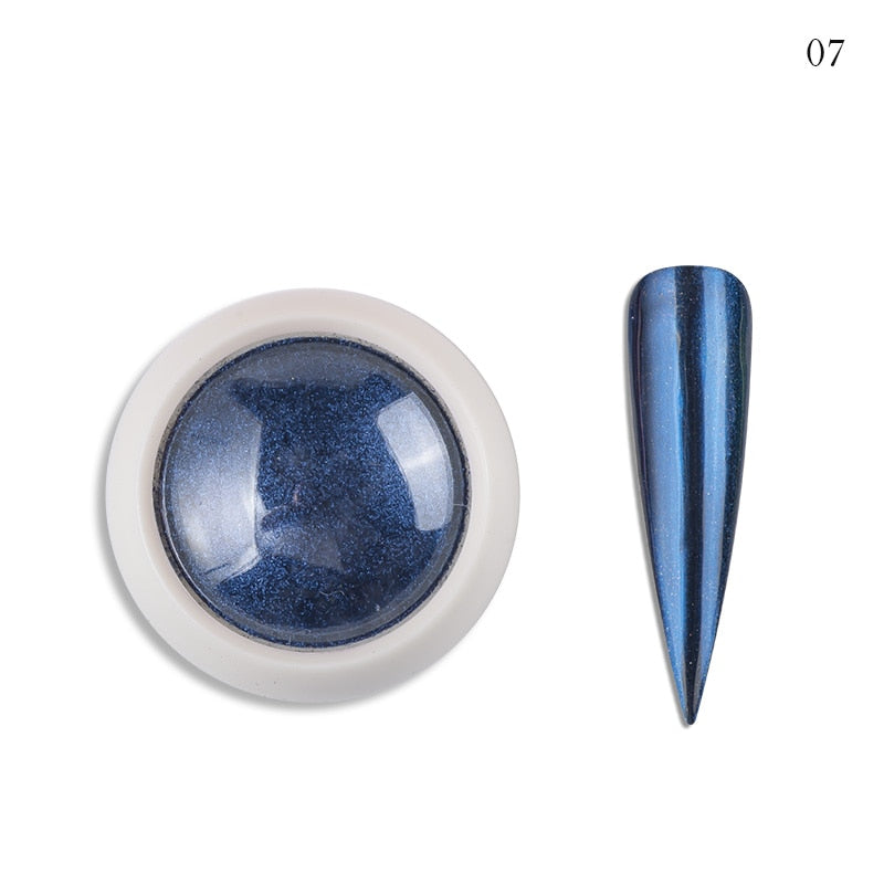 Holographic Powder Laser  Magic Mirror Glitter Rub Dust  Nail