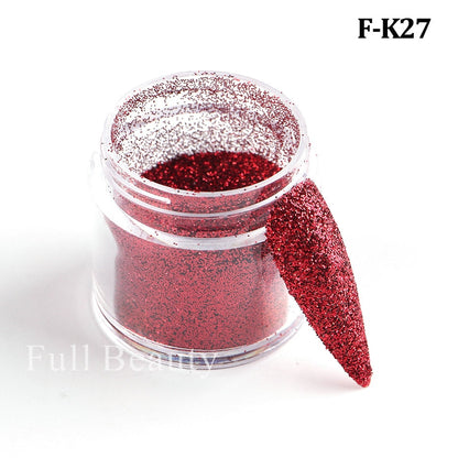Shiny Glitter Sugar Sand Nails 3D Acrylic Flowers White