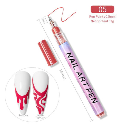 1 Pc Waterproof Nail Art Graffiti Pen