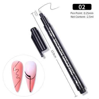 1 Pc Waterproof Nail Art Graffiti Pen